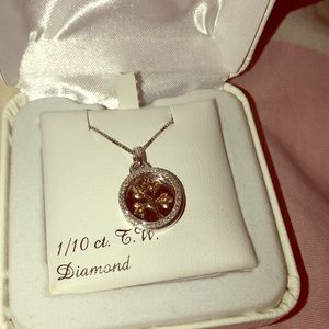 Diamond tree necklace